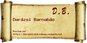 Darázsi Barnabás névjegykártya