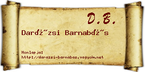 Darázsi Barnabás névjegykártya